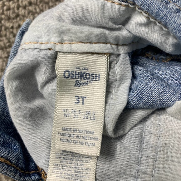 Oshkosh B'gosh Girls Jumper Dress Size 3T Blue Medium‎ Wash Denim Sleeveless - Picture 5 of 8